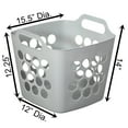thumbnail image 4 of Flexible Plastic Laundry Basket - Square Storage Hamper with Side Handles for Easy Carrying - Versatile Organizer for Laundry, and Household Storage, 28 Litter Gray, 4 of 6