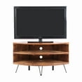 thumbnail image 2 of Fan Shape Reclaimed Wood Living Room Corner Media Unit - Strong Construction Easy To Keep Clean Fits Any Style 43.57" D X 20.52" W 23.66" H 29.72 Lb Weight Table For Space And Cleanable Matches, 2 of 6