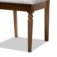 thumbnail image 5 of Baxton Studio Lylah Modern and Contemporary Grey Fabric Upholstered and Walnut Brown Finished Wood 4-Piece Dining Chair Set, 5 of 7