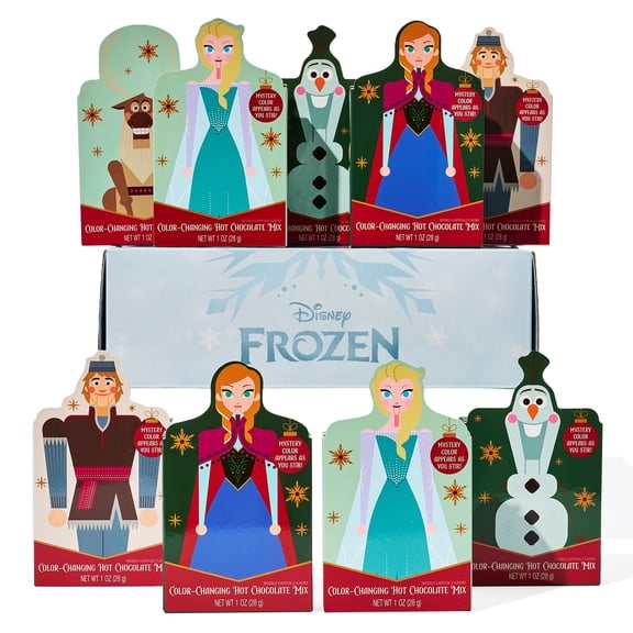 Disney Frozen Hot Chocolate Gift Set, Color-Changing Cocoa Variety Pack, a Fun Gift for Girls and Kids, Kids Cocoa Variety Set with Collectible Packaging