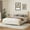 Beige, variant on Leuco Queen Size Upholstered Platform Bed Frame with Wood Legs & Headboard, No Box Spring Needed, Beige