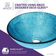 thumbnail image 3 of ANZZI Accent 16.5" High Tempered Glass Vessel Bathroom Sink in Blue Ice, 3 of 4
