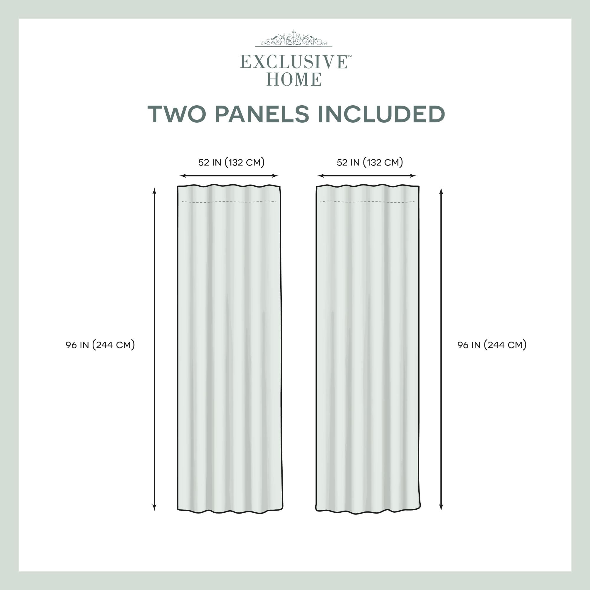 Nicole Miller Circuit Room Darkening Blackout Hidden Tab/Rod Pocket Top Curtain Panel Pair, 52"x96", Chambray Blue