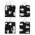 thumbnail image 2 of KLL Swan And Dragonflies Print Tissue Box Cover,Leather Tissue Holder Square Facial Tissue Case Facial Paper Organizer Dispenser for Bathroom, Vanity Countertop, 2 of 7
