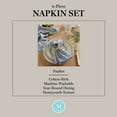 thumbnail image 4 of Martha Stewart Honeycomb Modern Farmhouse Napkin 4-Pack Set, Blue, 19"x19", 4 of 6