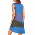 thumbnail image 7 of Fmbrln Womens Summer Dress Casual Sleeveless Pleated Color Block Sundress Holiday Beach Midi Dress with Pockets, 7 of 7