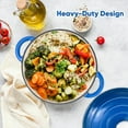 thumbnail image 5 of Hawsaiy 4.5 QT Enameled Cast Iron Dutch Oven with Lid, Nonstick Cookware for Baking, Roasting, Braising & Cooking, Dual Handles, Dark Blue, 5 of 10