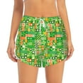 thumbnail image 2 of Picia St Patrick's Day6 Pattern Women's 2 in 1 Athletic Running Shorts High Waisted Workout Casual Gym Sweat Shorts with Comfy Liner Zipper Pockets-XX-Large, 2 of 9