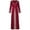 Wine red, variant on Elegant Printed Muslim Dress Abayas Dubai Turkey Islam Clothing Kaftan O-Neck Patchwork Robe with Buttons for Women