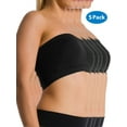 thumbnail image 1 of 5-PACK Stretch Sports Bra Wire Free Bandeau With Removable Pads Yoga, 1 of 4