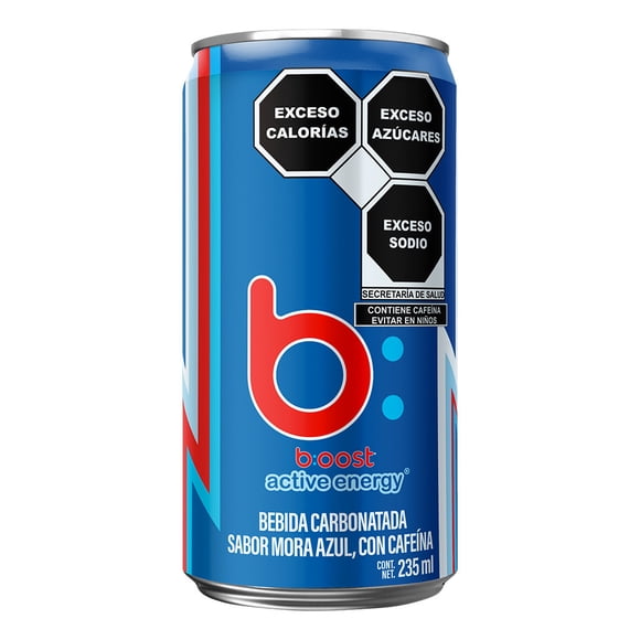 Bebida carbonatada boost sabor mora azul 235 ml