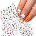 thumbnail image 3 of Nail Art Watermark Sticker Set 12 Sheets, A Set Of Butterfly, Fruit Lace, Colorful Flower Nail Stickers, 3 of 3