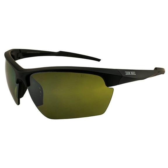 Epoch 7 Sports Sunglasses Black Frame with High Clarity Green Lens