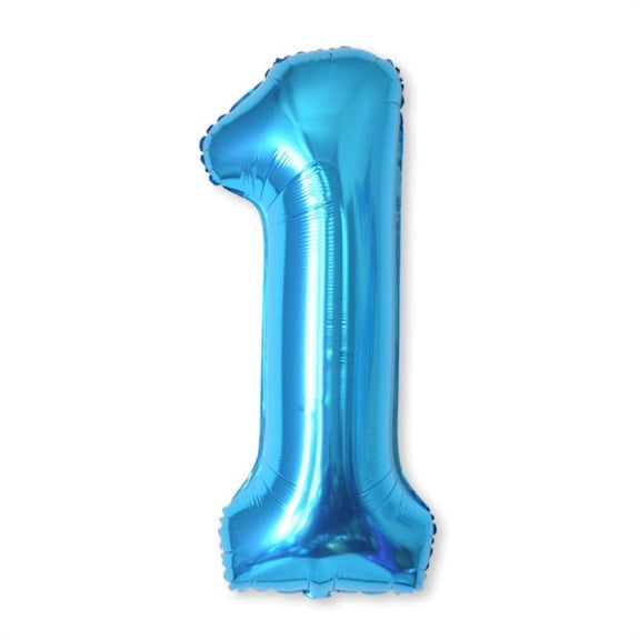 40in Blue Foil Number Balloon - Perfect for Celebrations