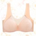 thumbnail image 4 of FELTECHELECTR Sujetador de una pieza sin aros de acero, con hebilla frontal, lencería sexy para mujer (color piel M), 4 of 7