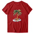 thumbnail image 1 of Blusas de Manga Corta para las Mujeres Divertida Impresión Cuello Redondo Camiseta Vintage, Blusas de Primavera para las Mujeres, 1 of 6