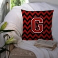 thumbnail image 3 of Carolines Treasures CJ1047-GPW1414 Letter G Chevron Black & Red Fabric Decorative Pillow, 3 of 4