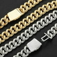 thumbnail image 6 of Width 15-20mm Big Iced Out Cuban Link Chain, Extra Shiny Hip Hop Cuban Link Chain for Men, Solid Thick Mens Miami Cuban Link Necklace, 16-24 Inches - Gift Box Included, 6 of 7