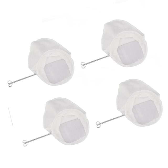 10pcs Reusable Nylon Fine Mesh Food Strainer Bag,Mesh Fine Mesh Strainer Nut Milk Bags Reusable Food Strainer All Purpose Food Grade Filter for Almond Milk Coffee Home Brewing