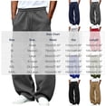 thumbnail image 3 of Men's Solid Color Pocket Drawstring Elastic Waist Casual Fashion Jogger Pants, 3 of 5