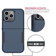 thumbnail image 2 of iPhone 15 Pro Case with Tempered Glass Screen Protector, Tekcoo Heavy Duty Rugged Shockproof Full Body Protective 2-IN-1 Phone Case Cover for iPhone 15 Pro, Dark Blue, 2 of 8