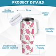 thumbnail image 2 of Yayeee 30oz Stainless Steel Tumbler with Straw and Handle Double-Wall Insulated Travel Water Bottle, Pink Popsicle Pattern, 2 of 8