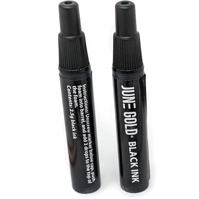 Rotulador Ink Refill Bottles June Gold 2, negro, de alcance profundo