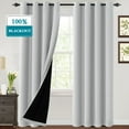 thumbnail image 3 of PrimeBeau Noise Reducer, Energy Saving, Light Blocking Blackout Curtains, 52 x 96-Inch, Bleached White, 2 Panels, 3 of 7