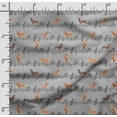 thumbnail image 3 of Soimoi Dog Printed, Cotton Fleece, Fabric by The Yard Sewing DIY Stretch Fabric 56 Inches Wide, WarmFabric for Hats, Coats, Gloves, Blankets, Gray, 3 of 5