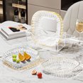 thumbnail image 4 of DPTALR 1 PCS Plastic Serving Trays With Base For Party Dinner Plates Dishwasher Plastic Plates Reusable Lightweight Plates For Kitchen Or Camping, 4 of 6