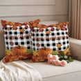 thumbnail image 2 of Maple Leaves Fall Outdoor Waterproof Pillow Covers, Thanksgiving Pumpkins Rustic Corn Retro Plaid Decorative Square Throw Pillowcase Sofa Cushion Sham for Patio/Couch/Chair, 24"x24" 2 Pack, 2 of 8