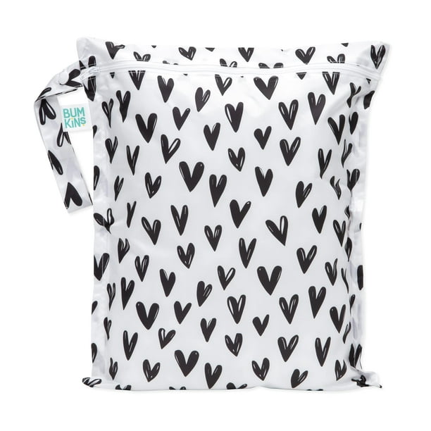 Bumkins Bolsa húmeda impermeable para bebé, viajes, traje de baño, pañales de tela, piezas de bomba, piscina, ropa de gimnasio, artículos de tocador, correa para cochecito, guardería, bolsa reutilizab