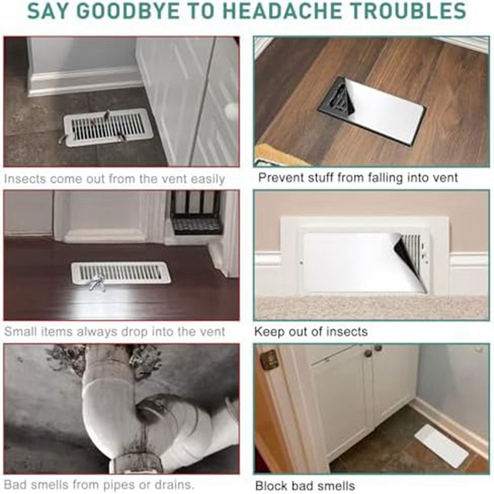 Pack Magnetic Vent Covers for Home Magnetic Floor