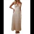 thumbnail image 1 of Vestido de Verano para Mujer, con Cordones, Escote en V, Borlas, Corte en A, Fluido, Estilo . S, 1 of 9