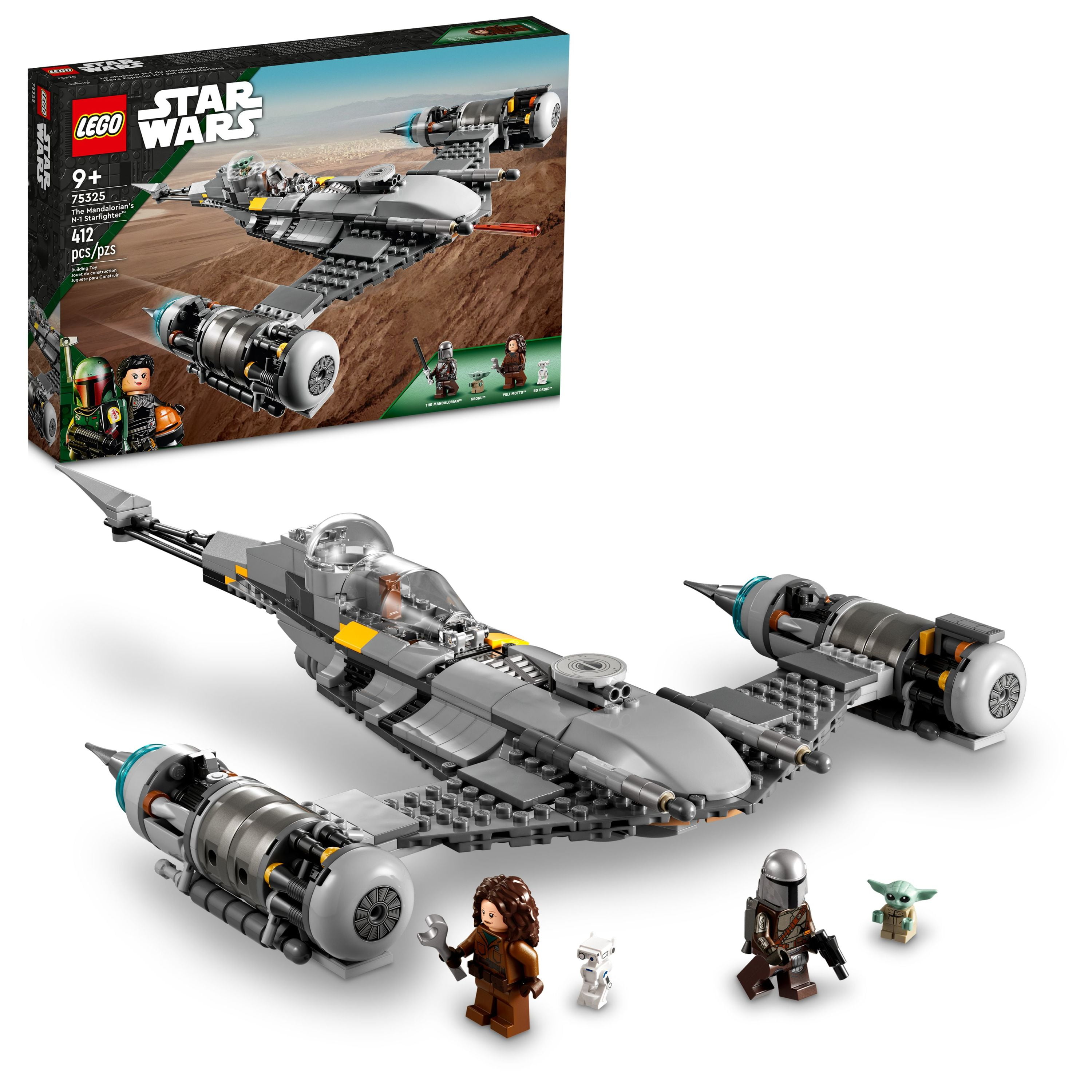 LEGO Star Wars The Mandalorian's N-1 Starfighter 75325 Building Toy, The Book of Boba Fett, Birthday Gift idea for Kids, Boys & Girls 9 Plus with Baby Yoda Droid -