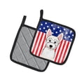 thumbnail image 2 of Carolines Treasures BB2156PTHD Flag and Westie Pair of Pot Holders , 7.5HX7.5W, multicolor, 2 of 3