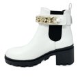 thumbnail image 2 of Women's Lug Sole Mid Chunky Block Heel Fashion Elastic Panel Ankle Bootie, 2 of 3