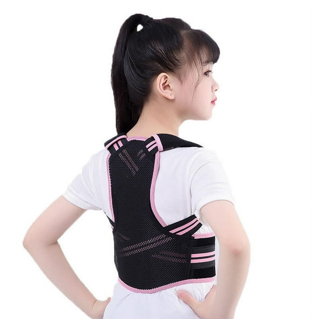 Corrector de postura profesional para niños, soporte de postura ajustable en la parte superior de la espalda para adolescentes y niñas debajo de la ropa.