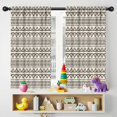 thumbnail image 5 of Blackout Kids Curtains,White Geometric Triangle Chevron Pattern Childrens Insulated Curtains Set Of 2,Bedroom Essentials,Toddler Room Decor 42x54in(106x137cm), 5 of 5