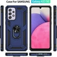 thumbnail image 2 of Case for Galaxy A33 5G Case Full-Body Military Grade Phone Cover with Finger Ring Holder Kickstand Dual Layer Shockproof Protective Shell for Samsung Galaxy A33 5G 6.4" Blue, 2 of 12