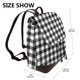 thumbnail image 2 of Balery Black White Plaid Mochila de Cuero para Mujeres, Gran Capacidad, Bolsa de Viaje Multifuncional, Mochila de Cuero y Bolsa de Hombro para Mujeres, 2 of 4