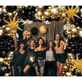 thumbnail image 5 of KiddiTouch Black and Gold Balloons Garland Arch Kit, 5 10 12 18inch Black Gold Confetti Latex Balloons for 2026 Graduation New Year Anniversary Birthday Party Decorations, 5 of 8