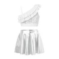 thumbnail image 2 of inhzoy Kids Girls Modern Jazz Latin Dance Clothes 2PCs Outfits Silver 8, 2 of 5
