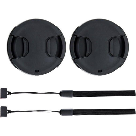 ERDS-2-Pack 72mm Front Lens Cap Cover with Deluxe Cap Keeper for Nikon Z6 Z6II Z6III Z7 Z7II with Z 24-70mm f/4 S Kit Lens for Fujifilm X-T5 X-T4 X-T3 X-S10 with XF 16-80mm f/4 R Kit Lens & More 72mm