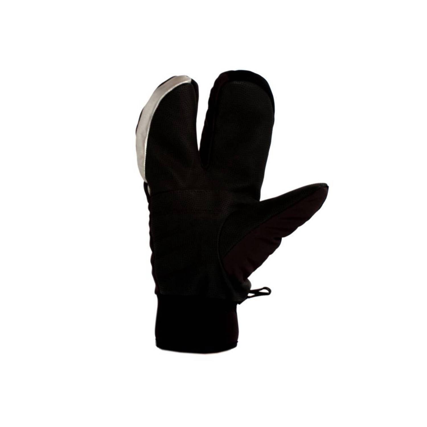 Barnett NBG-09 Barnett 3 Split Fingers, Ski Mitts InSoftshell, Black, S