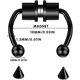 thumbnail image 2 of 4 Uds anillo magnético para la nariz del tabique magnético de acero inoxidable anillo falso para la nariz del tabique, 2 of 5