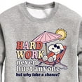 thumbnail image 3 of Peanuts - Hard Work - Toddler And Youth Crewneck Fleece Sweatshirt, 3 of 6