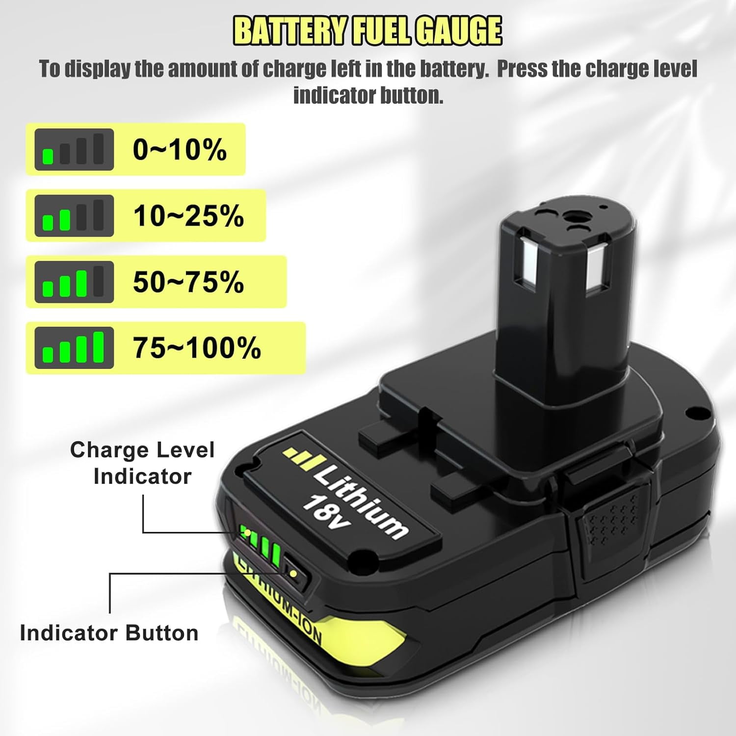 2Pack 18Volt P102 Replace for Ryobi 18V Batteries and Charger Combo for 18 Volt P103 P104 P105 P107 P109 P190 P191 P122 for Ryobi 18v Lithium Battery