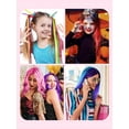 thumbnail image 5 of Juego de peines de tiza para color de cabello temporal de 10 colores, tiza para el cabello lavable para niñas, regalos para niños en el día de San Valentín, cosplay para edades de 4, 5, 6, 7, 5 of 5