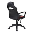 thumbnail image 6 of Pemberly Row Gaming Chair in Black Faux Leather with Red Accents, 6 of 9